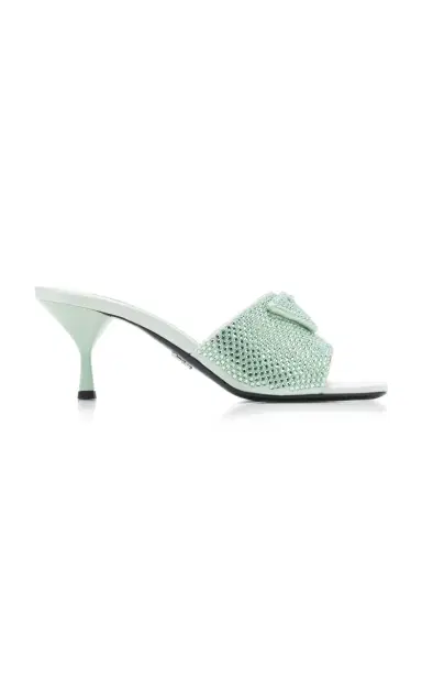 Prada Crystal-Covered Satin Sandals | Thumbnail 8 Prada Crystal-Covered Satin Sandals | Thumbnail 8
