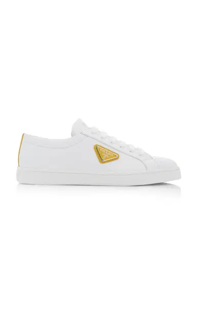 Prada Logo-Detailed Leather Low-Top Sneakers | Thumbnail 6 Prada Logo-Detailed Leather Low-Top Sneakers | Thumbnail 6