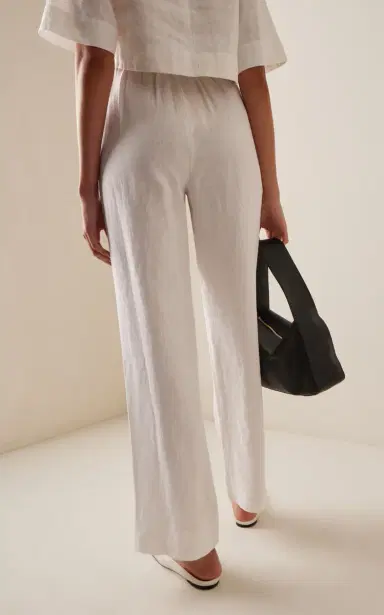 Posse Louis Pleated Linen Straight-Leg Pants | Thumbnail 4 Posse Louis Pleated Linen Straight-Leg Pants | Thumbnail 4
