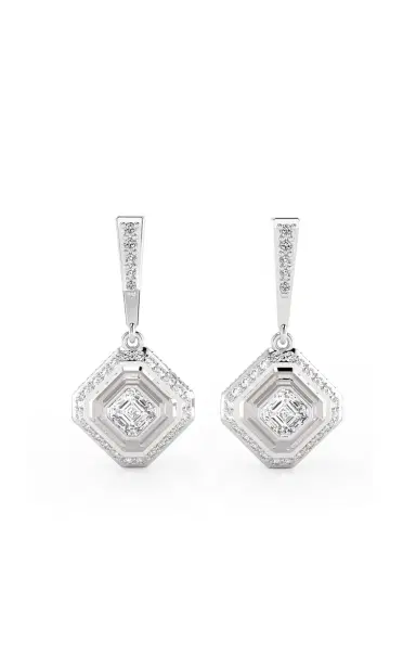 B.P. de Silva Jewellers Deco Centennial Luminaire Diamond Drop Earrings | Thumbnail 1 B.P. de Silva Jewellers Deco Centennial Luminaire Diamond Drop Earrings | Thumbnail 1