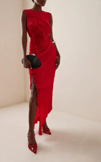 GEORGIA HARDINGE Exclusive Opal Ruffled Plissé Jersey Maxi Dress | Thumbnail 2 GEORGIA HARDINGE Exclusive Opal Ruffled Plissé Jersey Maxi Dress | Thumbnail 2