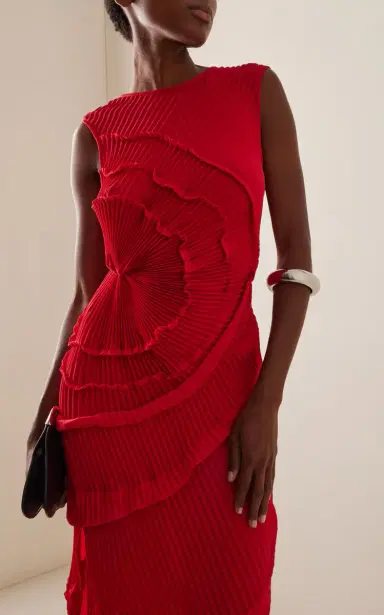 GEORGIA HARDINGE Exclusive Opal Ruffled Plissé Jersey Maxi Dress | Thumbnail 7 GEORGIA HARDINGE Exclusive Opal Ruffled Plissé Jersey Maxi Dress | Thumbnail 7