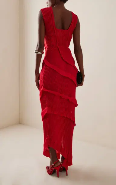 GEORGIA HARDINGE Exclusive Opal Ruffled Plissé Jersey Maxi Dress | Thumbnail 8 GEORGIA HARDINGE Exclusive Opal Ruffled Plissé Jersey Maxi Dress | Thumbnail 8