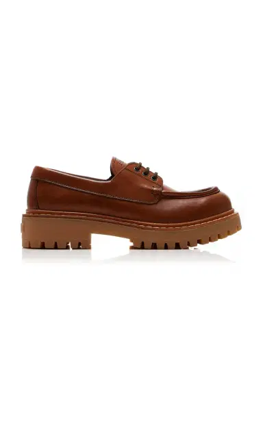 Prada Platform Leather Boat Shoes | Thumbnail 6 Prada Platform Leather Boat Shoes | Thumbnail 6