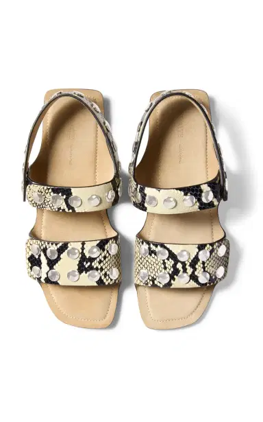 Khaite Boden Studded Python-Effect Leather Sandals | Thumbnail 3 Khaite Boden Studded Python-Effect Leather Sandals | Thumbnail 3