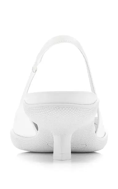 Prada Logo-Detailed Leather Slingback Pumps | Thumbnail 4 Prada Logo-Detailed Leather Slingback Pumps | Thumbnail 4