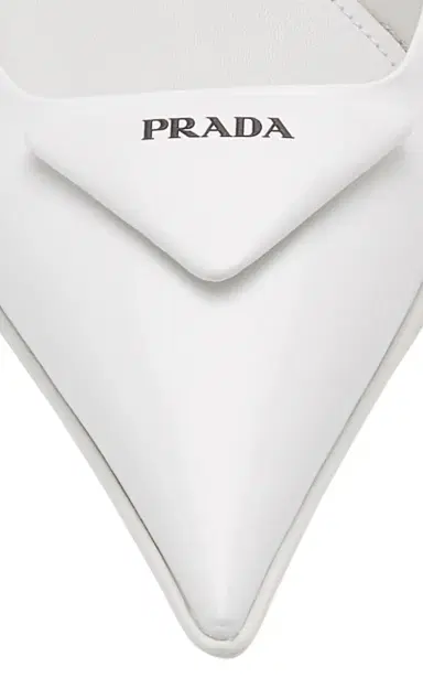 Prada Logo-Detailed Leather Slingback Pumps | Thumbnail 6 Prada Logo-Detailed Leather Slingback Pumps | Thumbnail 6