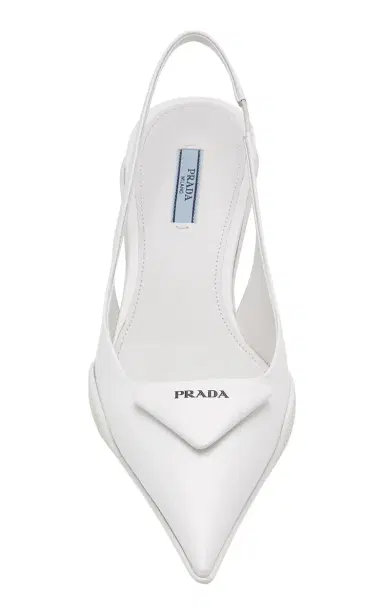 Prada Logo-Detailed Leather Slingback Pumps | Thumbnail 8 Prada Logo-Detailed Leather Slingback Pumps | Thumbnail 8