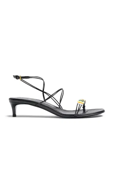 Khaite Loop Beaded Leather Sandals | Thumbnail 1 Khaite Loop Beaded Leather Sandals | Thumbnail 1