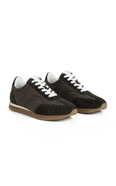 TOTEME Sport Leather-Trimmed Nylon Sneakers | Thumbnail 3 TOTEME Sport Leather-Trimmed Nylon Sneakers | Thumbnail 3