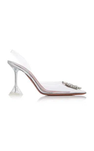 Amina Muaddi Begum Crystal-Embellished PVC Pumps | Thumbnail 1 Amina Muaddi Begum Crystal-Embellished PVC Pumps | Thumbnail 1