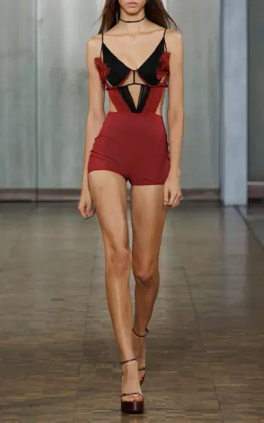 Nensi Dojaka Flower Petal Silk Playsuit | Thumbnail 5 Nensi Dojaka Flower Petal Silk Playsuit | Thumbnail 5