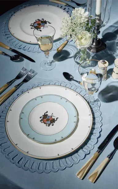 Tiffany & Co. Crest Bone China Dessert Plate - Blue | Thumbnail 2 Tiffany & Co. Crest Bone China Dessert Plate - Blue | Thumbnail 2