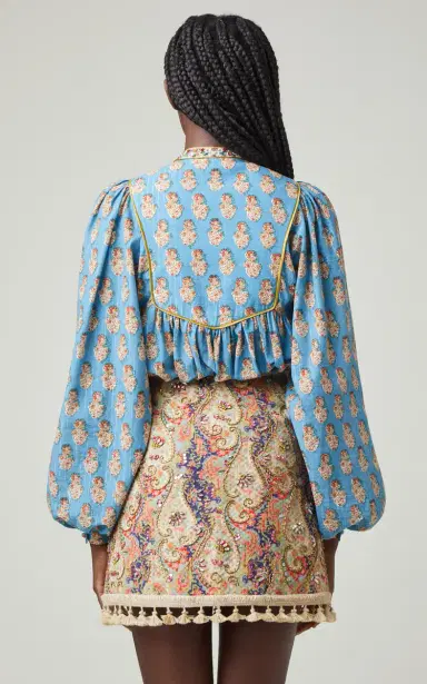 Valentino Garavani Embroidered Cotton-Blend Blouse | Thumbnail 4 Valentino Garavani Embroidered Cotton-Blend Blouse | Thumbnail 4