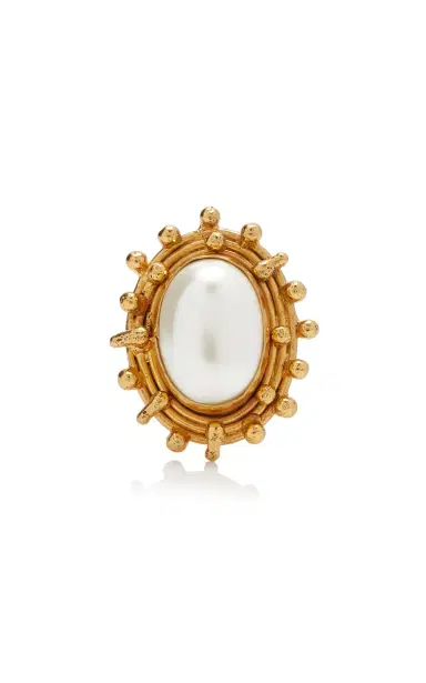 Sylvia Toledano Stone Dots Pearl Ring | Thumbnail 1 Sylvia Toledano Stone Dots Pearl Ring | Thumbnail 1