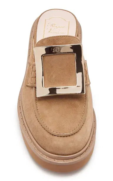 Roger Vivier Viv Rangers Buckle-Detailed Suede Mule Loafers | Thumbnail 3 Roger Vivier Viv Rangers Buckle-Detailed Suede Mule Loafers | Thumbnail 3