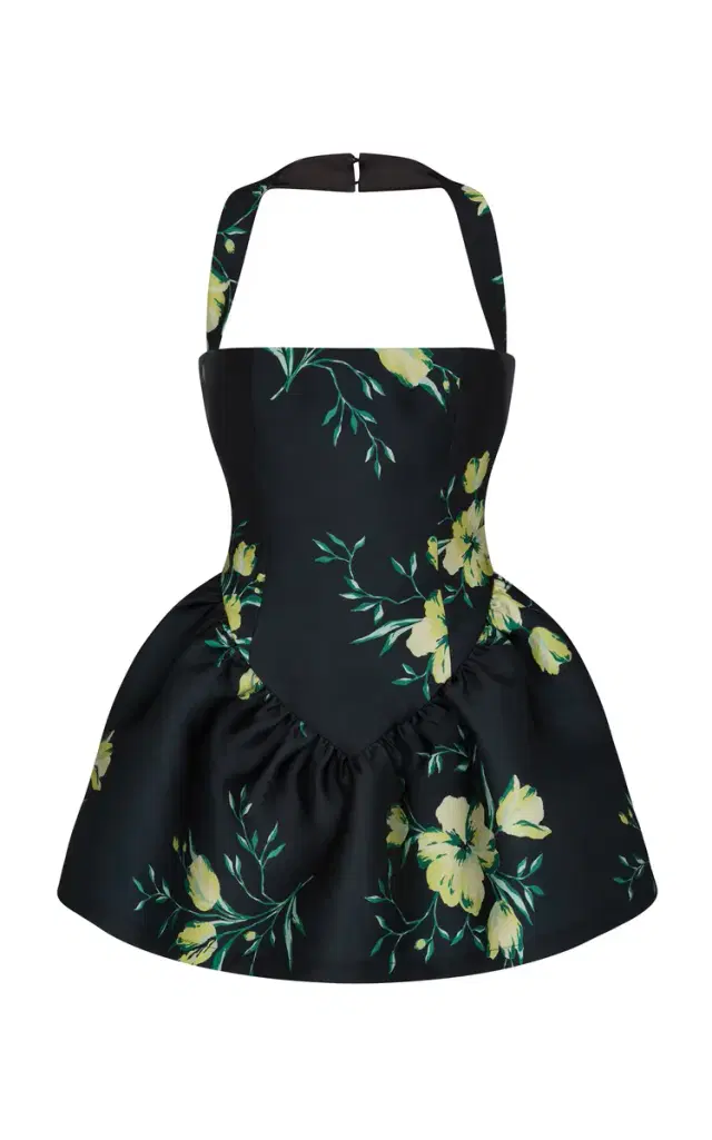 Aura Floral Satin Mini Dress Aura Floral Satin Mini Dress