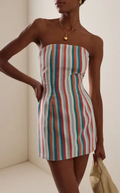 Marrakshi Life Exclusive Riviera Striped Cotton Mini Dress | Thumbnail 3 Marrakshi Life Exclusive Riviera Striped Cotton Mini Dress | Thumbnail 3