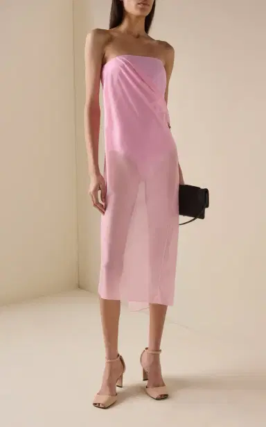 Courrèges Single-Sleeve Glass Jersey Dress | Thumbnail 3 Courrèges Single-Sleeve Glass Jersey Dress | Thumbnail 3