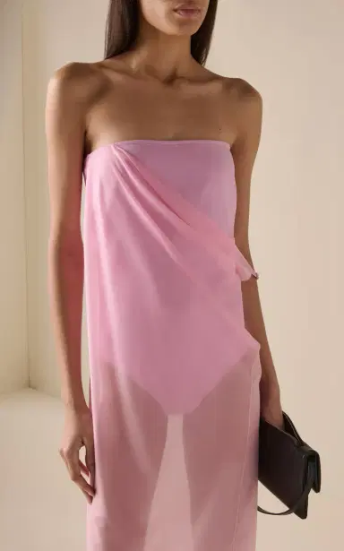 Courrèges Single-Sleeve Glass Jersey Dress | Thumbnail 4 Courrèges Single-Sleeve Glass Jersey Dress | Thumbnail 4
