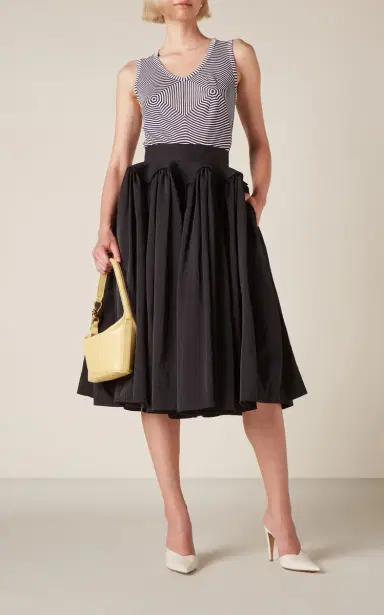 Bottega Veneta Tech Nylon Midi Skirt | Thumbnail 2 Bottega Veneta Tech Nylon Midi Skirt | Thumbnail 2