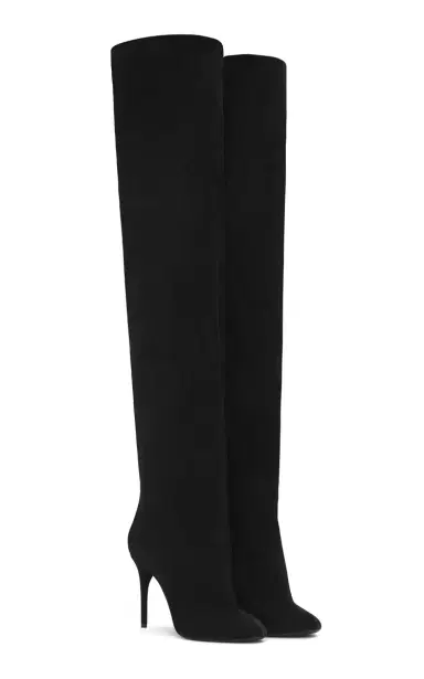 Alaïa Suede Over-The-Knee Boots | Thumbnail 2 Alaïa Suede Over-The-Knee Boots | Thumbnail 2