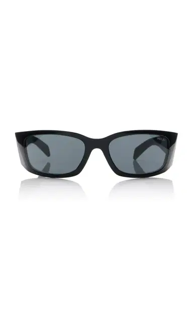 Prada Symbole Mask-Frame Acetate Sunglasses | Thumbnail 5 Prada Symbole Mask-Frame Acetate Sunglasses | Thumbnail 5