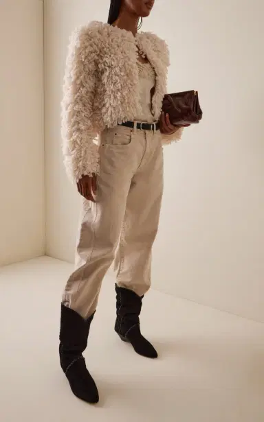 Isabel Marant Fedra Faux Shearling Jacket - Ivory - T1 | Thumbnail 10 Isabel Marant Fedra Faux Shearling Jacket - Ivory - T1 | Thumbnail 10