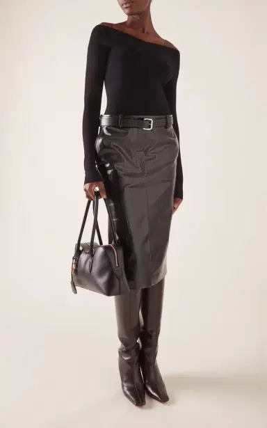 Stella McCartney Compact Knit Off-The-Shoulder Top | Thumbnail 3 Stella McCartney Compact Knit Off-The-Shoulder Top | Thumbnail 3