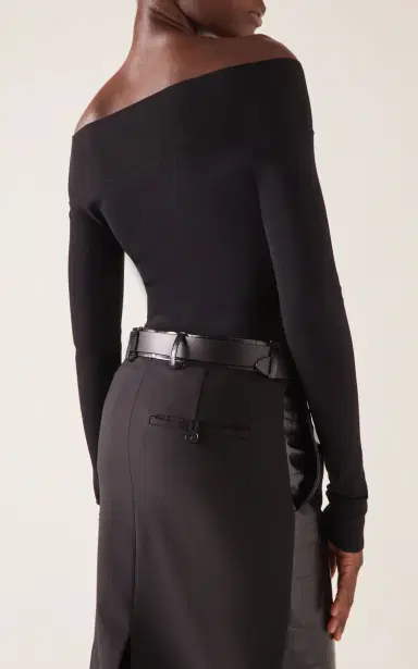 Stella McCartney Compact Knit Off-The-Shoulder Top | Thumbnail 4 Stella McCartney Compact Knit Off-The-Shoulder Top | Thumbnail 4