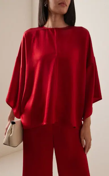 By Malene Birger Cicie Oversized Satin Top | Thumbnail 2 By Malene Birger Cicie Oversized Satin Top | Thumbnail 2