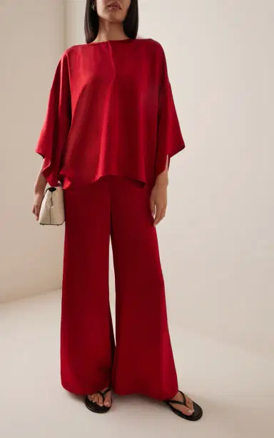 By Malene Birger Cicie Oversized Satin Top | Thumbnail 3 By Malene Birger Cicie Oversized Satin Top | Thumbnail 3
