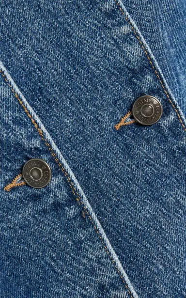 ROTATE Button-Detailed Denim Top | Thumbnail 5 ROTATE Button-Detailed Denim Top | Thumbnail 5