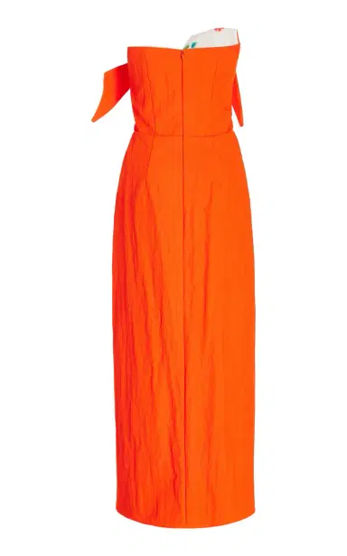 Rosie Assoulin Flap Over Cotton-Blend Midi Dress - Orange | Thumbnail 5 Rosie Assoulin Flap Over Cotton-Blend Midi Dress - Orange | Thumbnail 5
