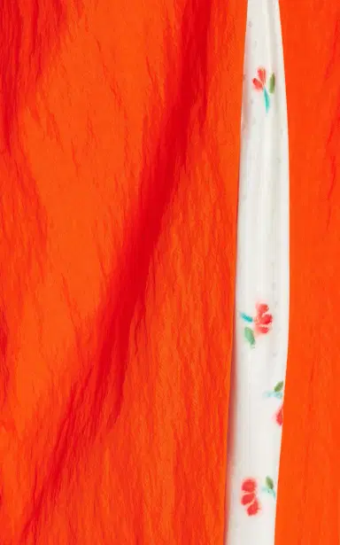 Rosie Assoulin Flap Over Cotton-Blend Midi Dress - Orange | Thumbnail 6 Rosie Assoulin Flap Over Cotton-Blend Midi Dress - Orange | Thumbnail 6