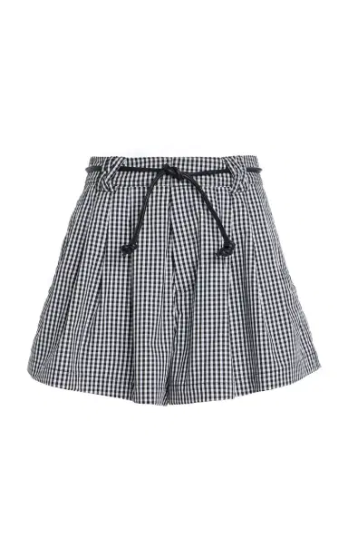 Sea Neci Belted Gingham Cotton Shorts | Thumbnail 1 Sea Neci Belted Gingham Cotton Shorts | Thumbnail 1