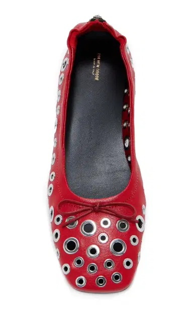 Golden Goose Amy Eyelet-Embellished Leather Ballet Flats | Thumbnail 3 Golden Goose Amy Eyelet-Embellished Leather Ballet Flats | Thumbnail 3