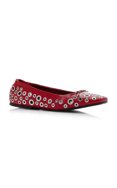 Golden Goose Amy Eyelet-Embellished Leather Ballet Flats | Thumbnail 4 Golden Goose Amy Eyelet-Embellished Leather Ballet Flats | Thumbnail 4