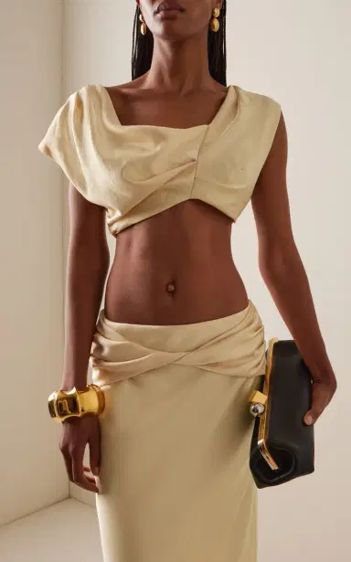 Arcina Ori Andi Cropped Satin Top | Thumbnail 2 Arcina Ori Andi Cropped Satin Top | Thumbnail 2