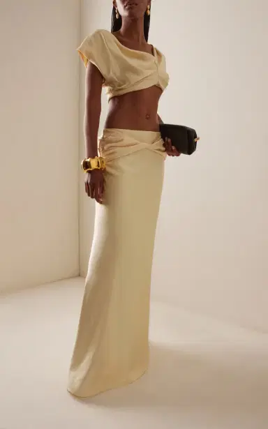 Arcina Ori Andi Cropped Satin Top | Thumbnail 3 Arcina Ori Andi Cropped Satin Top | Thumbnail 3