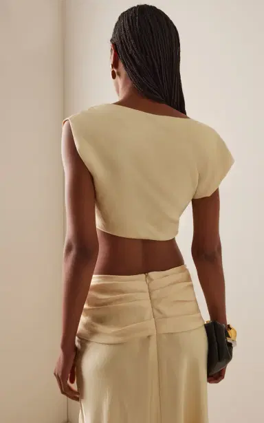 Arcina Ori Andi Cropped Satin Top | Thumbnail 4 Arcina Ori Andi Cropped Satin Top | Thumbnail 4