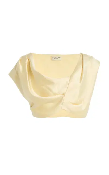 Arcina Ori Andi Cropped Satin Top | Thumbnail 1 Arcina Ori Andi Cropped Satin Top | Thumbnail 1