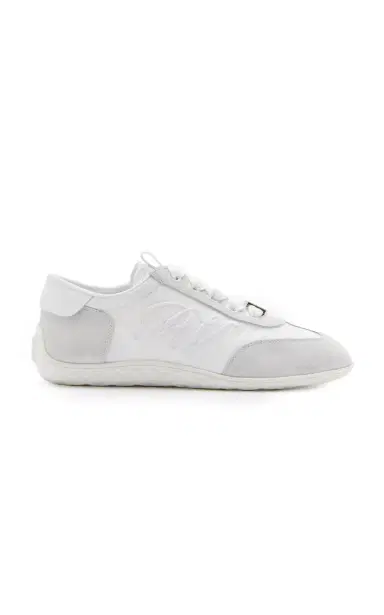 Roger Vivier Viv Suede-Trimmed Canvas Sneakers | Thumbnail 1 Roger Vivier Viv Suede-Trimmed Canvas Sneakers | Thumbnail 1