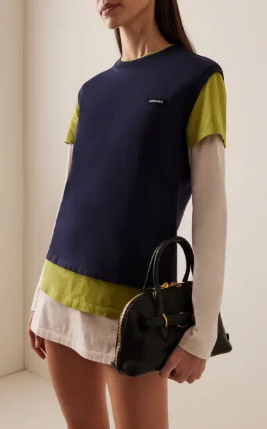 Miu Miu Set-of-Three Cotton Jersey T-Shirts | Thumbnail 4 Miu Miu Set-of-Three Cotton Jersey T-Shirts | Thumbnail 4