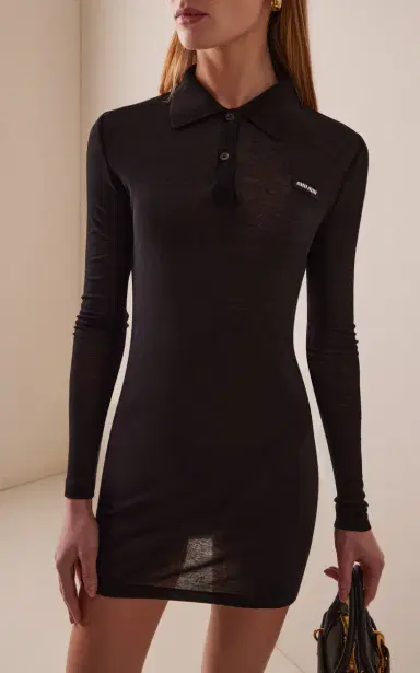Miu Miu Cotton Mini Dress | Thumbnail 3 Miu Miu Cotton Mini Dress | Thumbnail 3
