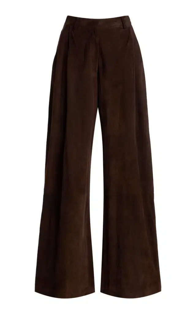 Greene St Mid-Rise Suede Pants - Brown Greene St Mid-Rise Suede Pants - Brown