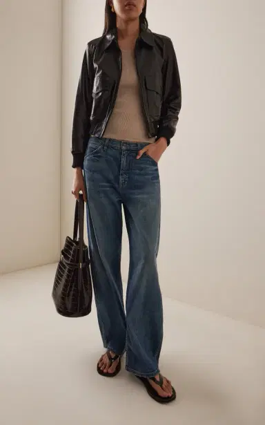 NILI LOTAN Tribeca Stretch Mid-Rise Barrel-Leg Jeans | Thumbnail 6 NILI LOTAN Tribeca Stretch Mid-Rise Barrel-Leg Jeans | Thumbnail 6