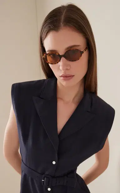 Miu Miu Regard Oval-Frame Acetate Sunglasses | Thumbnail 3 Miu Miu Regard Oval-Frame Acetate Sunglasses | Thumbnail 3
