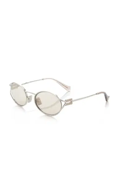 Miu Miu Round-Frame Metal Sunglasses | Thumbnail 3 Miu Miu Round-Frame Metal Sunglasses | Thumbnail 3