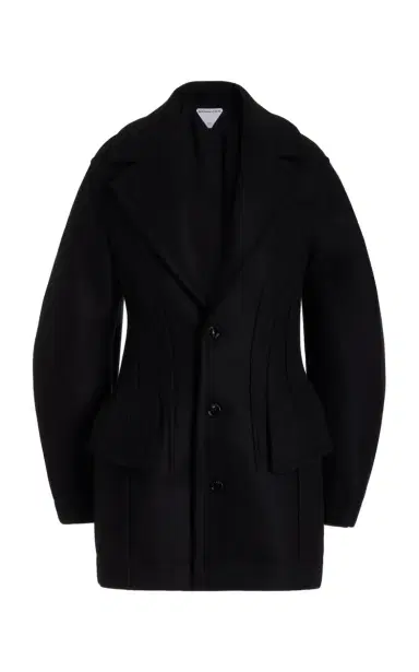 Bottega Veneta Stretch-Wool Felt Short Coat | Thumbnail 1 Bottega Veneta Stretch-Wool Felt Short Coat | Thumbnail 1